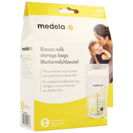Medela Sachet de conservation pour lait maternel 180ml 25 pièces