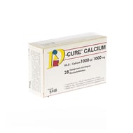 D-cure Calcium 1000mg/1000ui kauwtabl 28