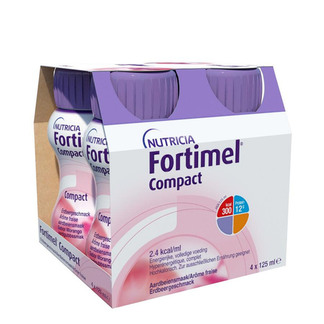 Fortimel compact aardbei flesjes 4x125 ml