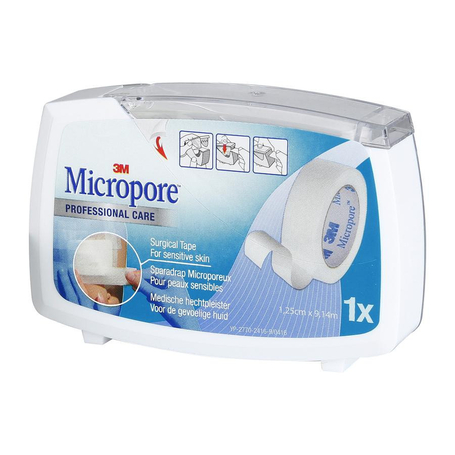 3M Micropore 12,5mmx9,1m dispenser 1st