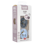 Bibs 1 sucette duo iron baby blue