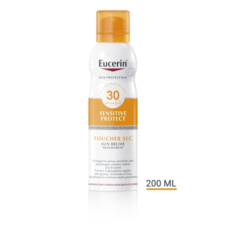 Eucerin Sun Sensitive Protect SPF 30 Toucher Sec Brume Transparent 200ml