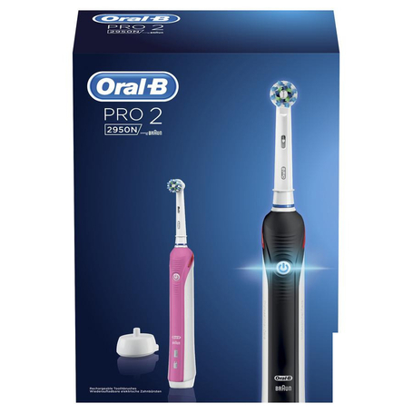 ouder Waarschijnlijk Foto Oral B Pro 2950N Elektrische tandenborstel duo zwart/roze 2st kopen? |  Multipharma.be