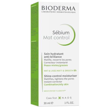 Bioderma Sébium Mat Control Crème Matifiante Anti-Brillance Peaux Grasses 30ml