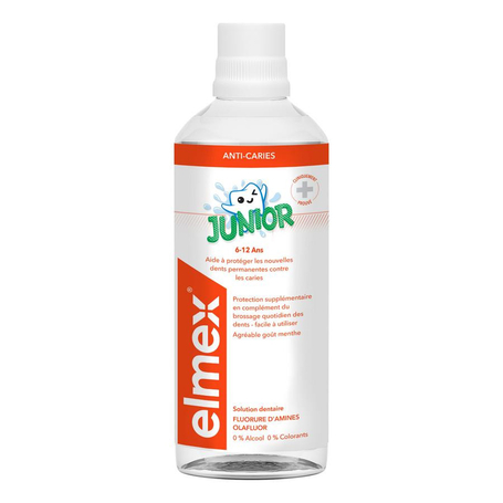 Elmex Junior tandspoeling 6-12 jaar fles 400ml