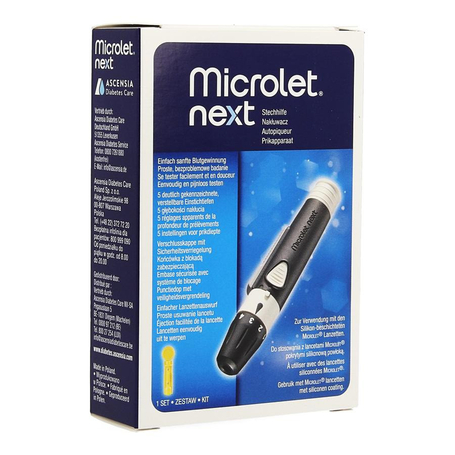 Ascensia Microlet next prikker + naalden 10st