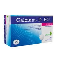 Calcium-D Forte EG menthe 1000mg/800UI comprimés à croquer 90pc