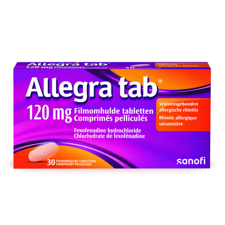 Allegra Tab 120mg seizoensgebonden allergische rhinitis 30st