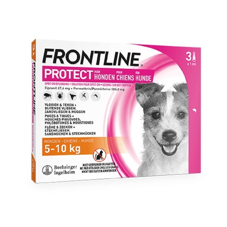 Frontline Protect Spot on hond S 5-10kg pipet 3st