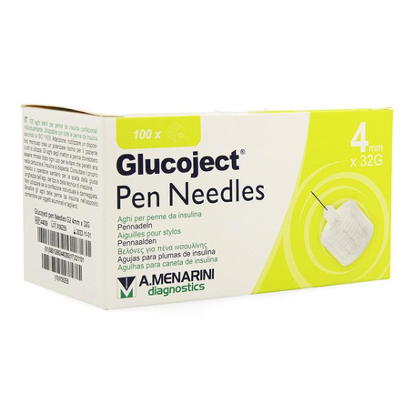 Glucoject pen needles 4mm 32g