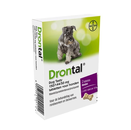 Drontal Dog Tasty bone 150/144/50mg 10kg comprimés 2pc