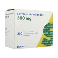Levetiracetam sandoz comp pell 200 x 500mg
