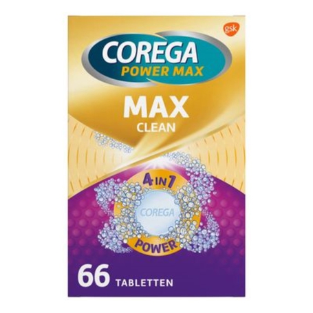 Corega max clean 66 comprimés