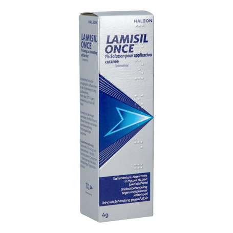 Lamisil once 1 % sol usage cutane 4g