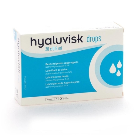 Hyaluvisk Drops Lubrifiant oculaire chien-chat 20x0,5ml