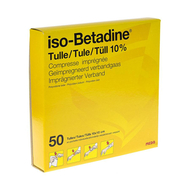 Iso- Betadine Tulles 10x10 compresses 50pc