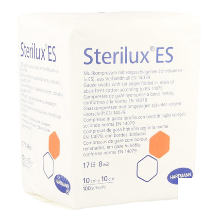 Sterilux es 10x10cm 8pl.nst. 100 p/s