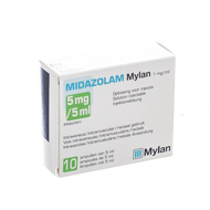 Midazolam mylan 5mg/5ml sol inj 1mg/ml