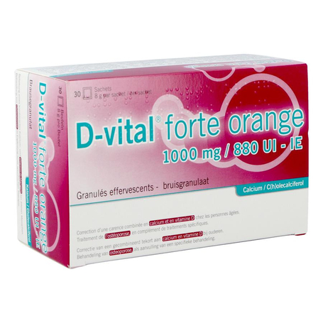 D-vital forte orange 1000mg/880ui sach 30