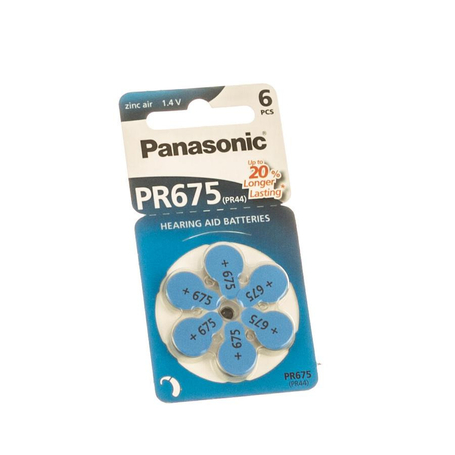 Panasonic batterie appareil oreille pr 675h 6