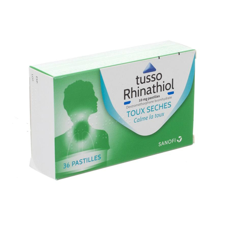 Tusso Rhinathiol Droge hoest 10mg zuigtabletten 36st