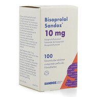 Bisoprolol sandoz 10,0mg pot comp pell 100x10,0mg
