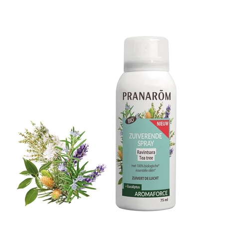 Aromaforce Zuiverende spray Ravintsara Tea tree & Eucaliptus bio 75ml