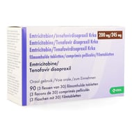 Emtricitabine tenofovirdisop.krka 200/245 comp 90