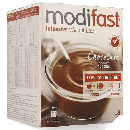 Modifast intensive choco flavoured pudding 8x55g