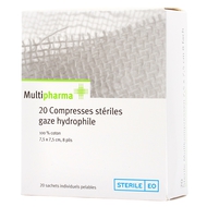 Multipharma compresse sterile 7,5cmx 7,5cm 20