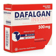 Dafalgan instant vanille fraise sachets 500mg 20pc