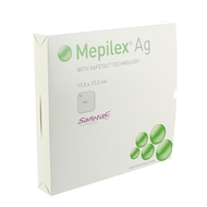 Mepilex ag verband steriel 17,5x17,5cm 5 287321
