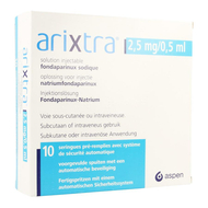 Arixtra 2,5mg/0,5ml opl inj voorgevulde spuit 10
