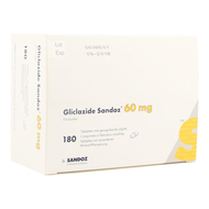 Gliclazide sandoz 60mg geregul.afgifte comp 180