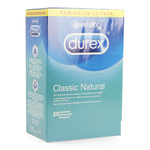 Durex classic natural preservatifs 20