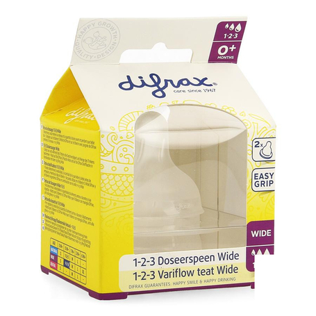 Difrax flessenspeen natural wide 1-2-3 677