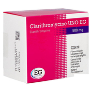 Clarithromycine uno eg 500mg filmomh 20x500mg