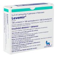 Levemir penfill 5x3ml 100 u/ml