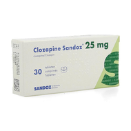 Clozapine sandoz comp 30 x 25mg