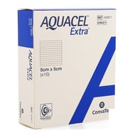Aquacel extra verb hydrofiber+versterk. 5x 5cm 10