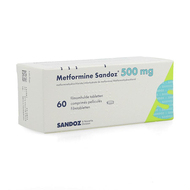 Metformine sandoz 500mg comp 60 x 500mg