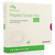 Mepilex border flex oval verb 7,8x10cm 5 583500