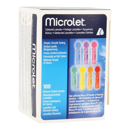 Ascencia microlet lancetten ster gekleurd 100