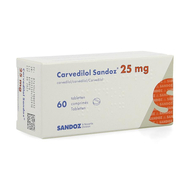Carvedilol sandoz 25mg comp 60