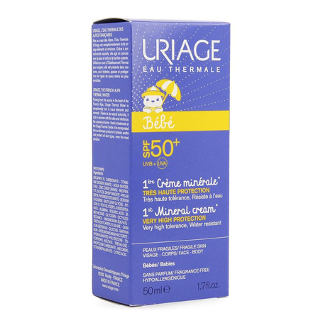 Uriage Bébé 1ère Crème Minérale SPF50+ 50 ml