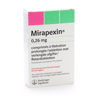 Mirapexin pr 0,26mg comp liberation prolongee 30