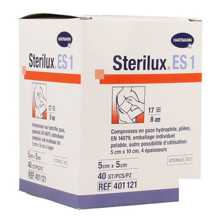 Sterilux es1 cp ster 8pl 5,0x 5,0cm 40 4011219