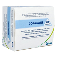 Copaxone 40mg/ml opl inj voorgev.spuit 36x1ml