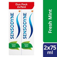 Sensodyne Fresh Mint Dentifrice 2x75ml duo pack