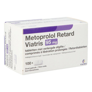 Metoprolol viatrs 95mg comp retard 100